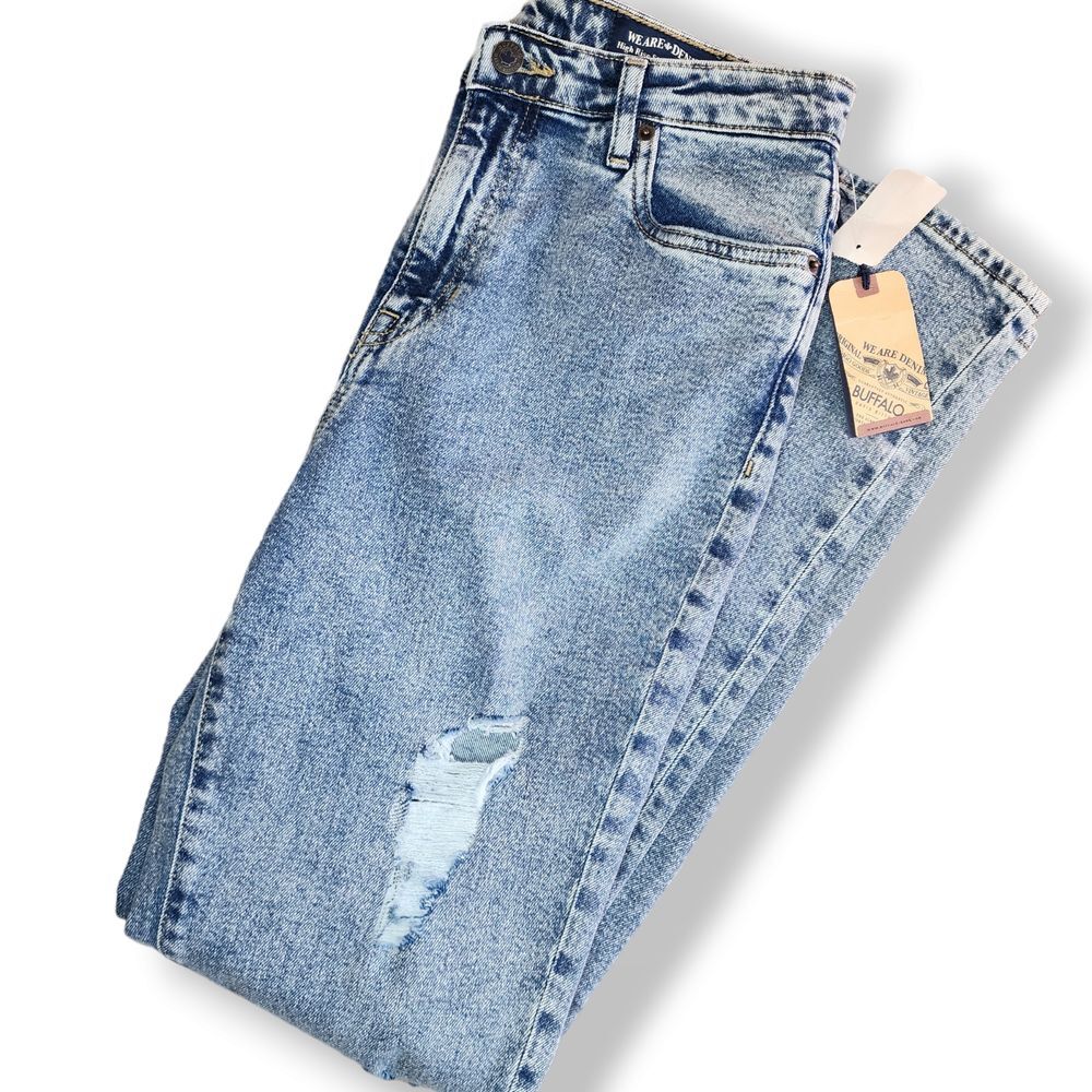 BUFFALO‎ David Bitton W31 High Rise Straight JAYDEN JEANS Distressed Stretch